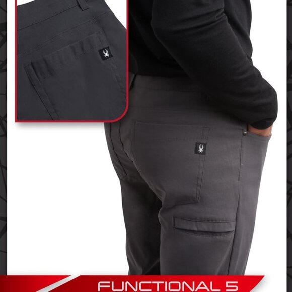 NWOT SPYDER Grey Core 5 Pocket Pants 36 x 30 - Picture 5 of 11